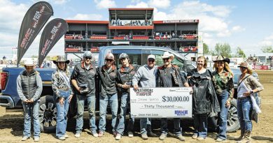 Glass outraces Bensmiller to win fourth Strathmore Stampede title Glass outraces Bensmiller to win fourth Strathmore Stampede title